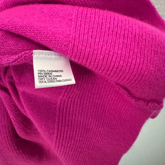 Antonio Melani Cashmere Cowl Neck Sweater - Barbiecore Pink - Picture 4 of 7